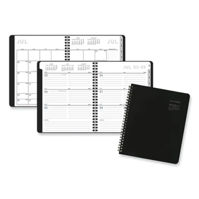Contempo Lite Academic Year Weekly/Monthly Planner, 8.75 x 7.87, Black Cover, 12-Month (July to June): 2025 to 2026 - Appointment Books & Planners | AT-A-GLANCE
