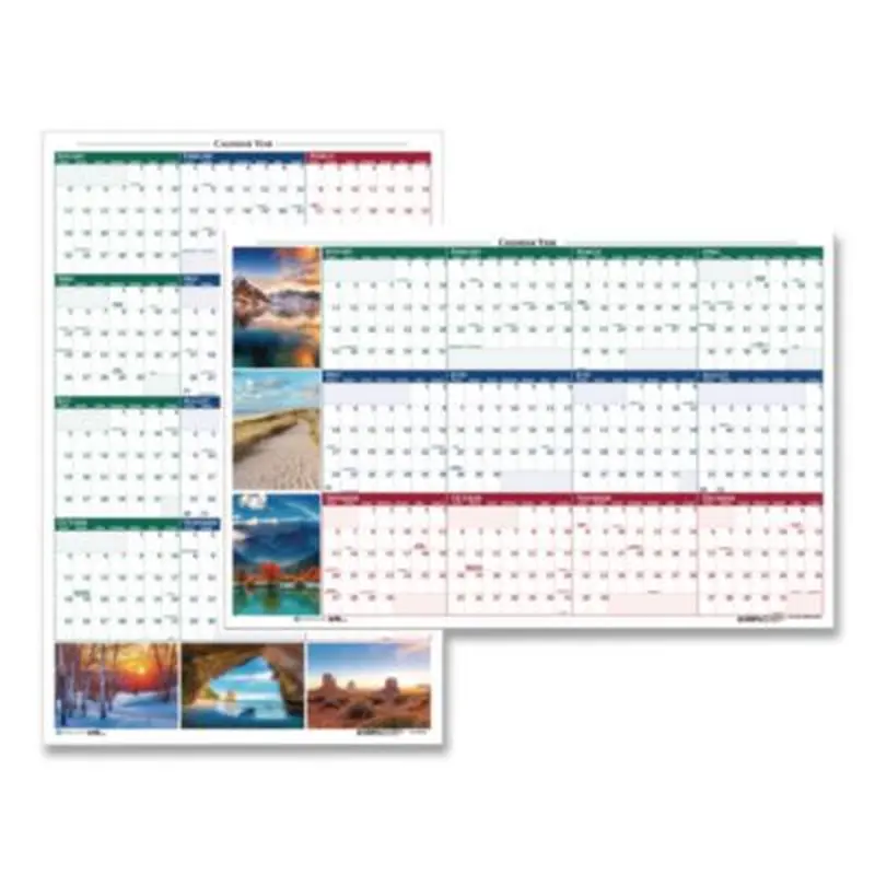 Earthscapes Recycled Reversible/Erasable Yearly Wall Calendar, Nature Photos, 32 x 48, White Sheets, 12-Month (Jan-Dec): 2026 - Wall Calendars | House of Doolittle