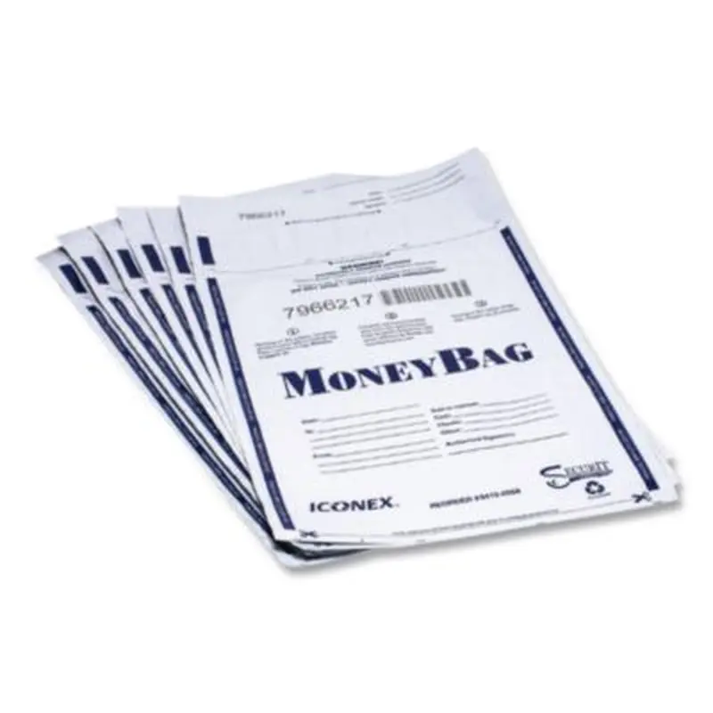 Tamper-Evident Deposit Bag, Plastic, 9 x 12, Clear, 100/Pack - Cash Bags | SecurIT