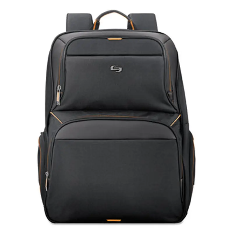 Urban Backpack, Fits Devices Up to 17.3", Polyester, 12.5 x 8.5 x 18.5, Black - Book Bags | Solo