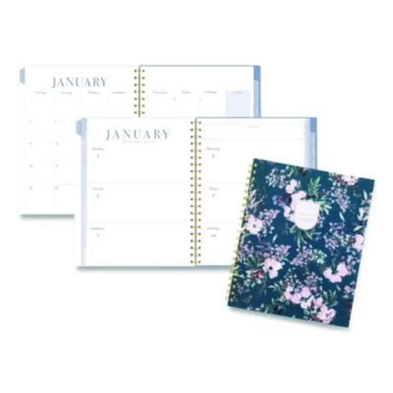 Weekly/Monthly Calista Floral Planners, 11 x 8.5, Floral Artwork, Blue/Purple/Green Cover, 13 Month: Jan 2026 to Jan 2027 - Appointment Books & Planners | Cambridge