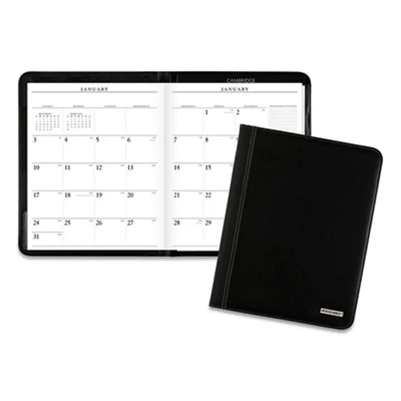 Executive Monthly Padfolio, 11 x 9, Black Cover, 13-Month: Jan 2026 to Jan 2027 - Appointment Books & Planners | AT-A-GLANCE