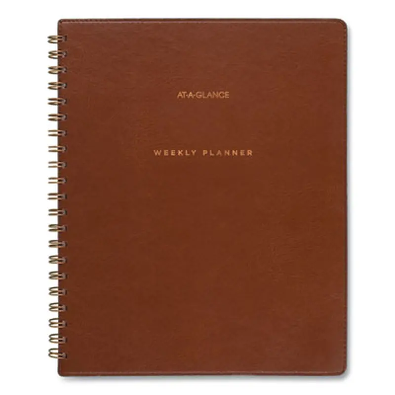 Signature Collection Academic Weekly/Monthly Planners, 11.5 x 8, Distressed Brown Cover, 13-Month: July 2025 to July 2026 - Appointment Books & Planners | AT-A-GLANCE