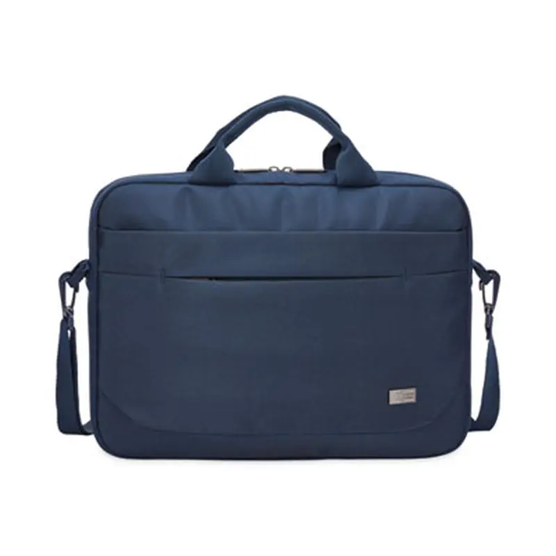 Advantage Laptop Attache, Fits Devices Up to 14", Polyester, 14.6 x 2.8 x 13, Dark Blue - Laptop & Tablet Bags | Case Logic