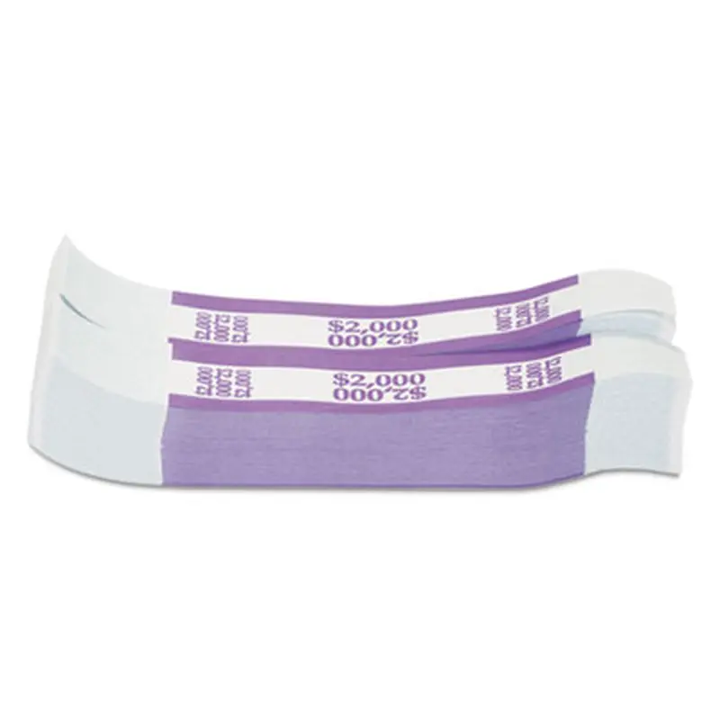 Currency Straps, Violet, $2,000 in $20 Bills, 1000 Bands/Pack - Cash/Coin Wrappers | Pap-R Products