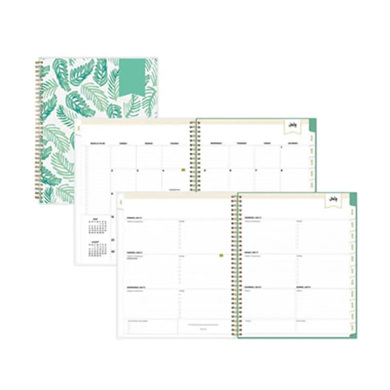 Day Designer Academic Year Weekly/Monthly Frosted Planner, Palms Artwork, 11 x 8.5, 12-Month (July to June): 2025 to 2026 - Appointment Books & Planners | Blue Sky