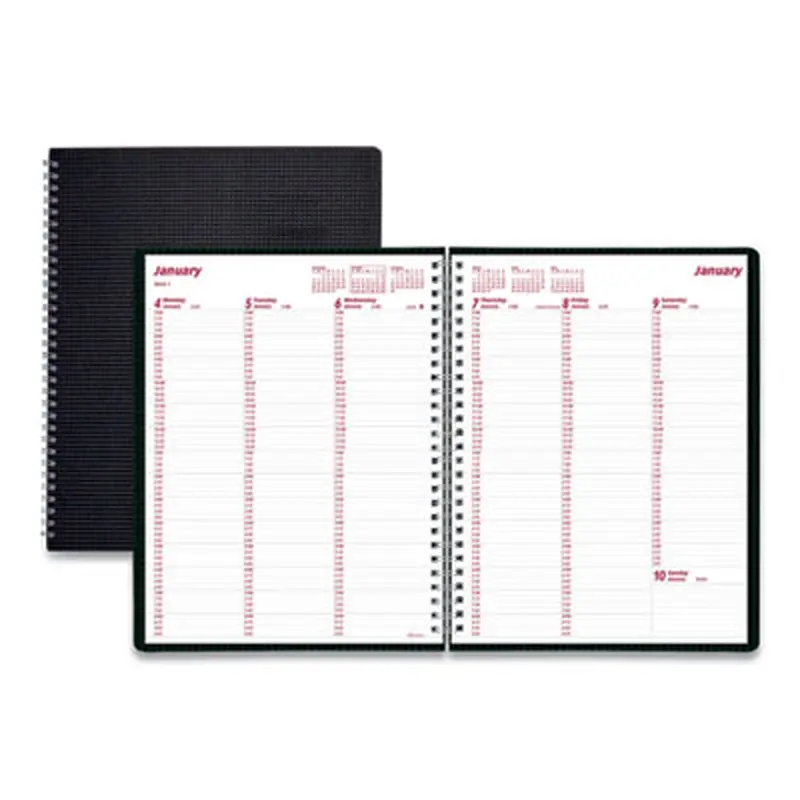 DuraFlex Weekly Planner, 11 x 8.5, Black Cover, 12-Month (Jan to Dec): 2026 - Appointment Books & Planners | Brownline