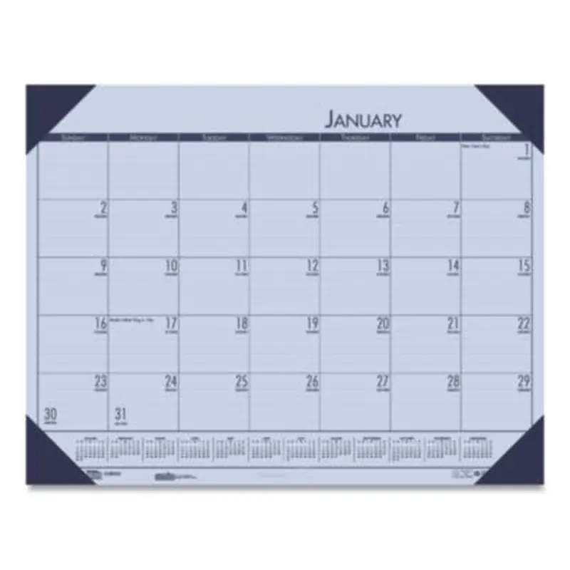 EcoTones Recycled Monthly Desk Pad Calendar, 22 x 17, Sunset Orchid Sheets, Cordovan Corners, 12-Month (Jan to Dec): 2026 - Desk Pad Calendars | House of Doolittle