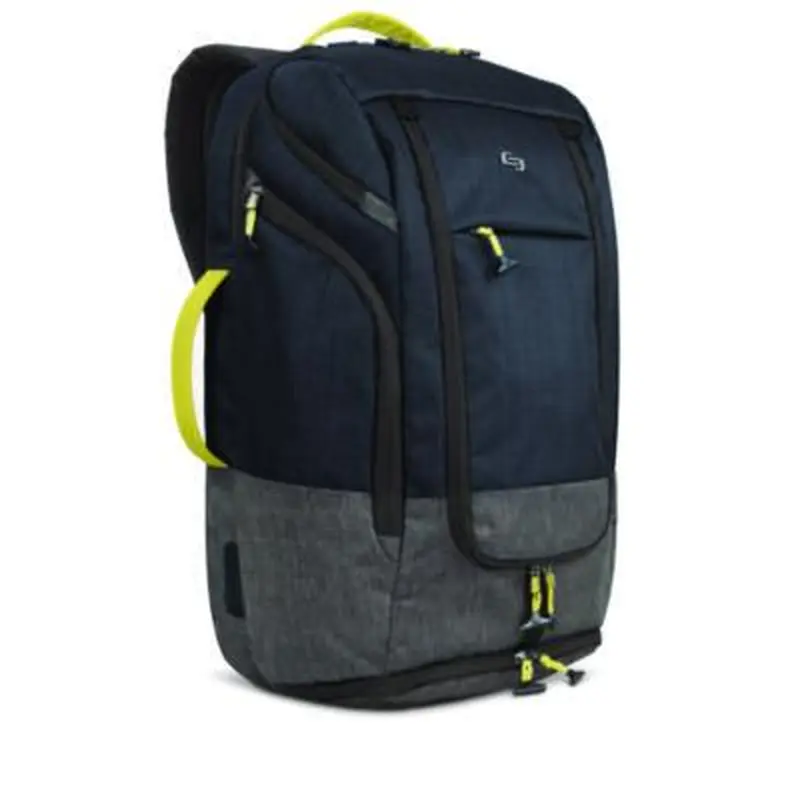 Everyday Max Recycled Backpack, Fits Device Up to 17.3", 13 x 8 x 21, Navy Blue/Gray - Book Bags | Solo