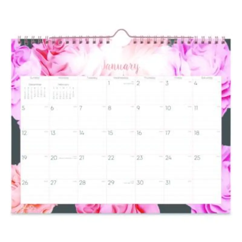 Joselyn Monthly Wall Calendar, Floral Artwork, 11 x 8.75, White/Multicolor Sheets, 12-Month (Jan to Dec): 2026 - Wall Calendars | Blue Sky