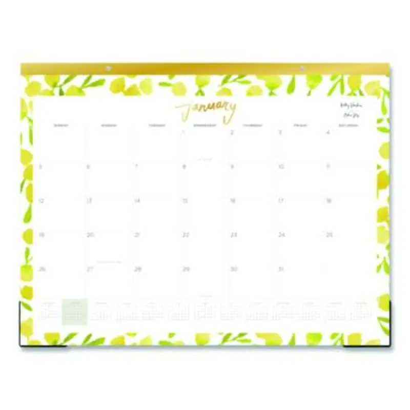 Mimosa Monthly Desk Pad Calendar, 22 x 17, Lemon Artwork, White/Yellow/Green Sheets, 12-Month (Jan to Dec): 2026 - Calendars | Blue Sky