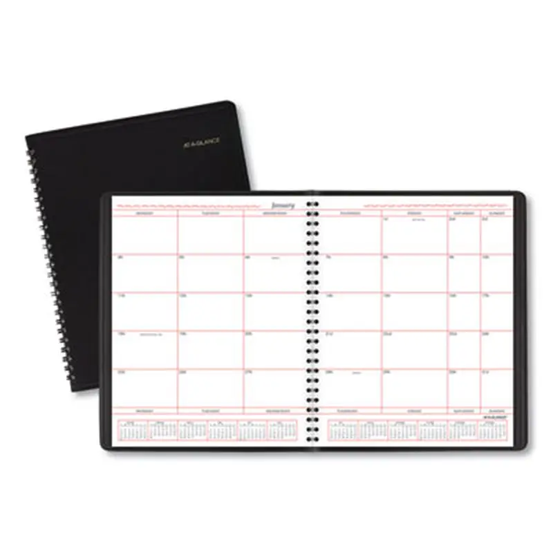 Monthly Planner in Business Week Format, 10 x 8, Black Cover, 12-Month (Jan to Dec): 2026 - Appointment Books & Planners | AT-A-GLANCE