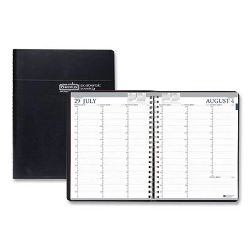 Academic Year Recycled Professional Weekly Planner, 11 x 8.5, Black Wirebound Soft Cover, 12-Month (Aug to July): 2025-2026 - Appointment Books & Planners | House of Doolittle