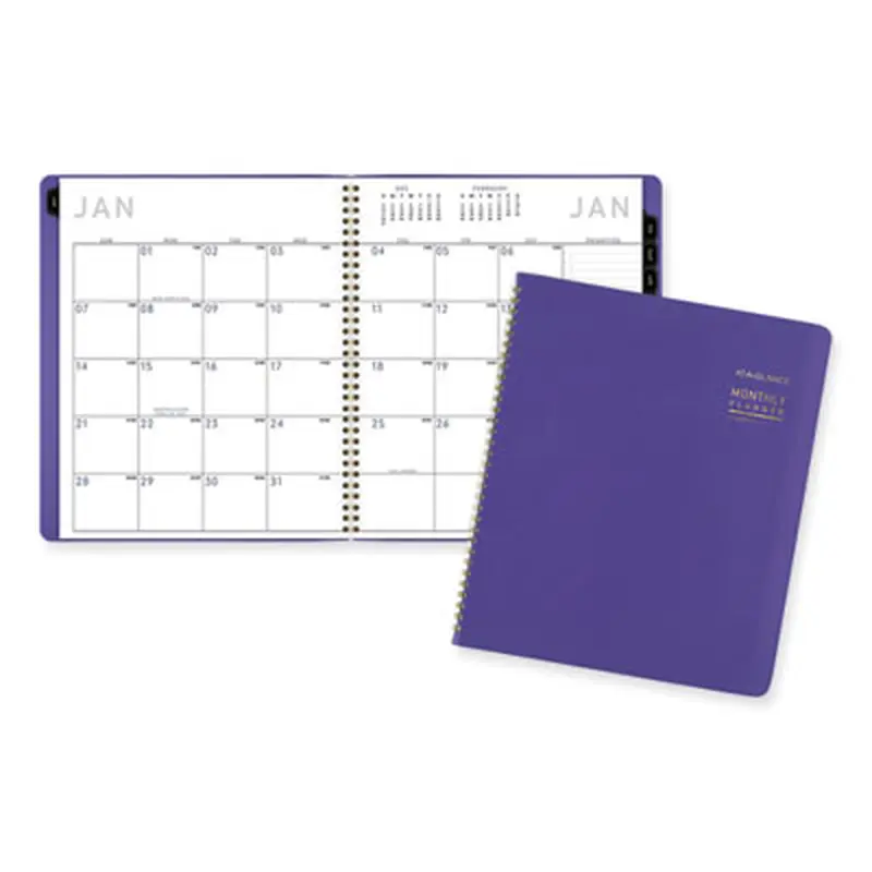 Contemporary Monthly Planner, 11.38 x 9.63, Purple Cover, 12-Month (Jan to Dec): 2026 - Appointment Books & Planners | AT-A-GLANCE