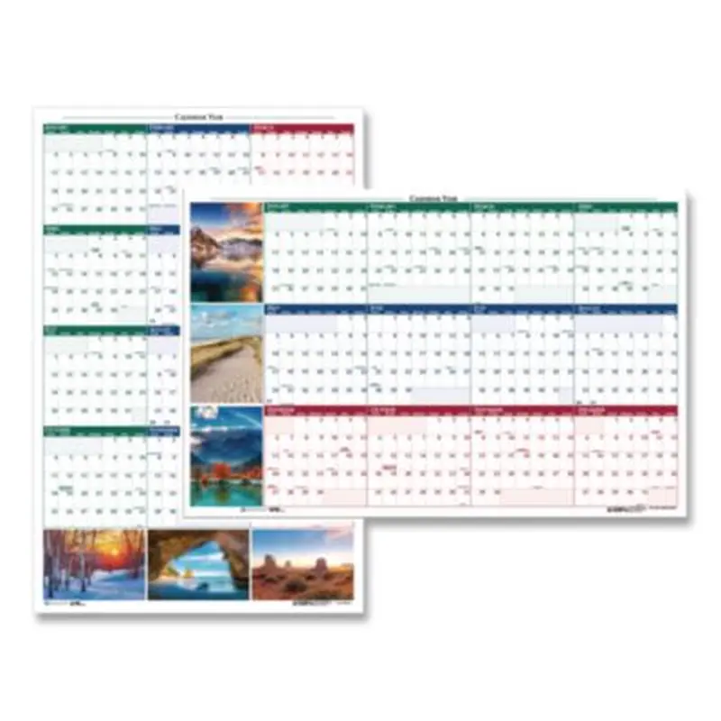 Earthscapes Recycled Reversible/Erasable Yearly Wall Calendar, Nature Photos, 24 x 37, White Sheets, 12-Month (Jan-Dec): 2026 - Wall Calendars | House of Doolittle