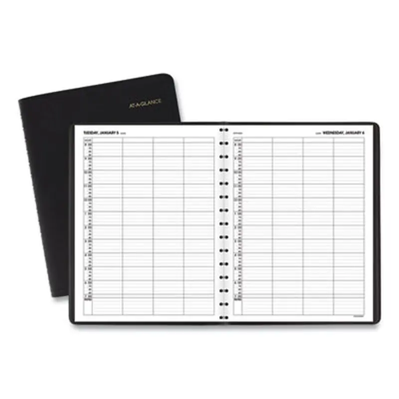 Four-Person Group Daily Appointment Book, 11 x 8, Black Cover, 12-Month (Jan to Dec): 2026 - Appointment Books & Planners | AT-A-GLANCE