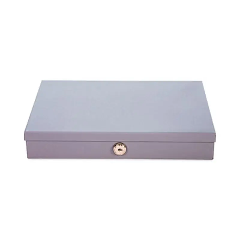 Heavy Duty Low Profile Cash Box, 6 Compartments, 11.5 x 8.2 x 2.2, Gray - Cash Drawers/Boxes/Trays | CONTROLTEK