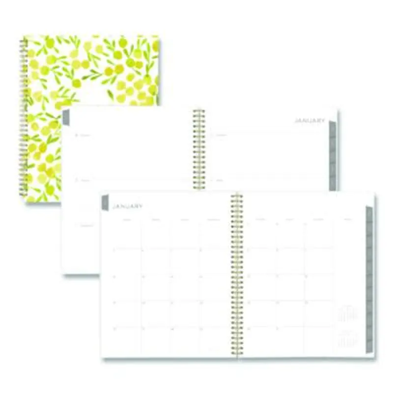 Mimosa Weekly/Monthly Planner, 11 x 8.5, Floral Artwork, Yellow/Green/White Cover, 12-Month (Jan to Dec): 2026 - Appointment Books & Planners | Blue Sky