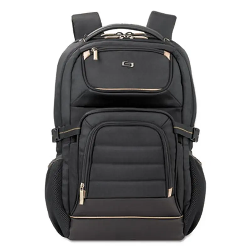Pro Backpack, Fits Devices Up to 17.3", Polyester, 12.25 x 6.75 x 17.5, Black - Book Bags | Solo