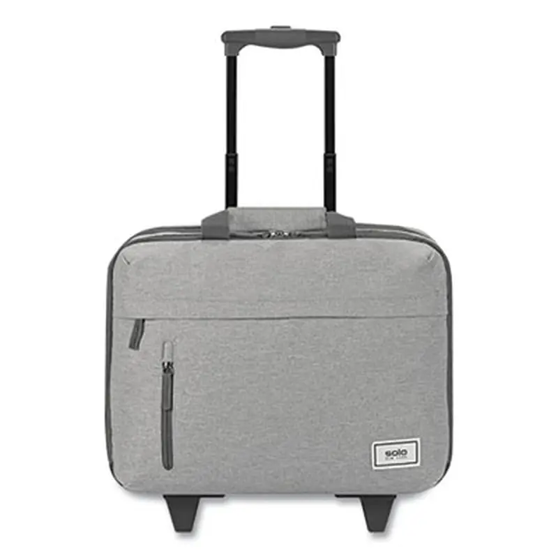 Re:Start Underseat Rolling Case, 15.6", 16 x 6 x 14, Light Gray - Brief & Business Cases | Solo