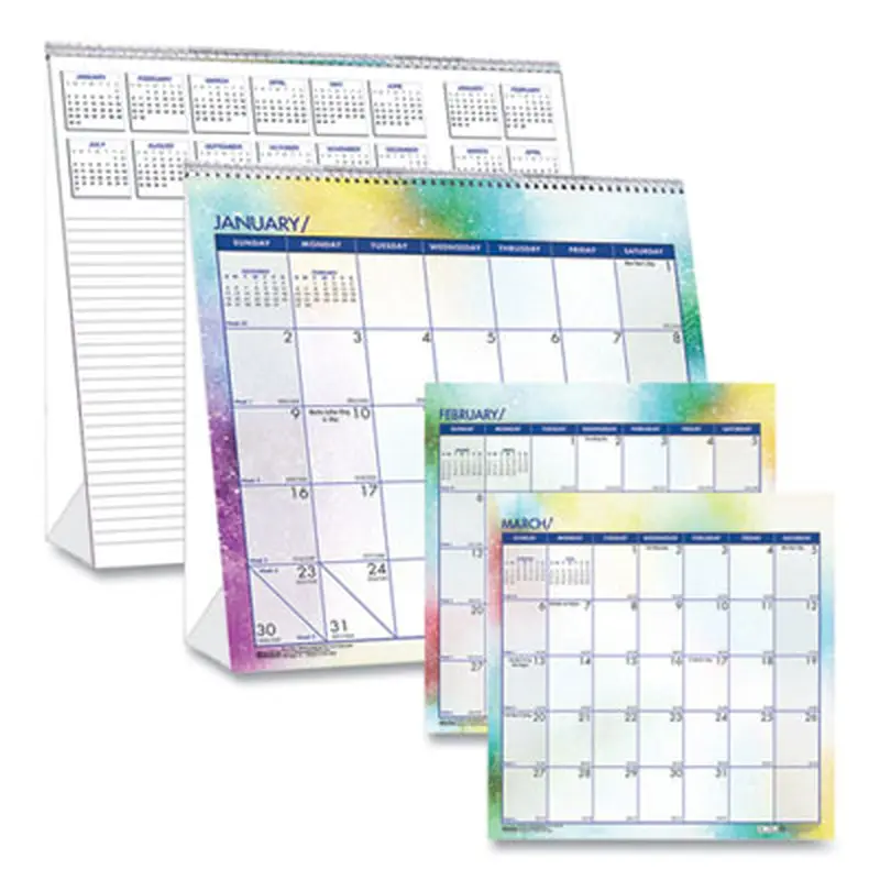 Recycled Cosmos Tent Calendar, Night Sky Artwork, 6 x 6, White/Multicolor Sheets, 12-Month (Jan to Dec): 2026 - Calendars | House of Doolittle