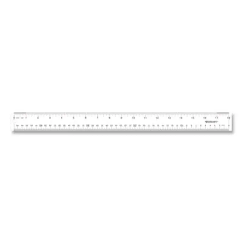 Clear Flexible Acrylic Ruler, Standard/Metric, 18" Long, Clear - Rulers | Westcott