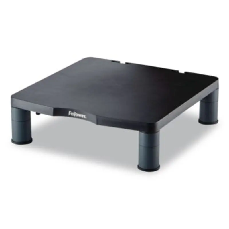 Standard Monitor Riser, 13.38" x 13.63" x 2" to 4", Graphite, Supports 60 lbs - Monitor Stands | Fellowes