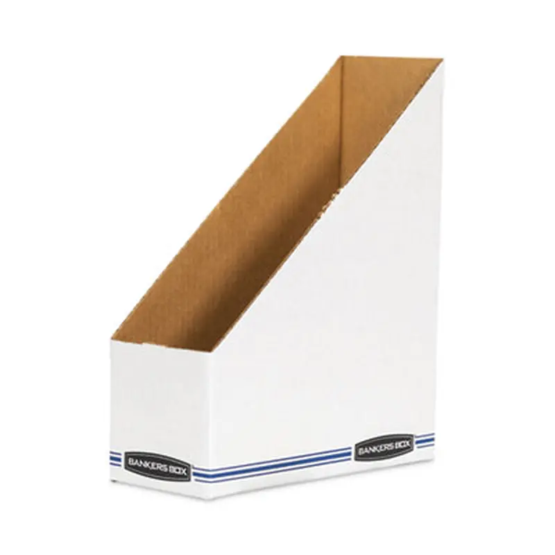 Stor/File Corrugated Magazine File, 4 x 9.25 x 11.75, White, 12/Carton - Book & Magazine Files | Bankers Box