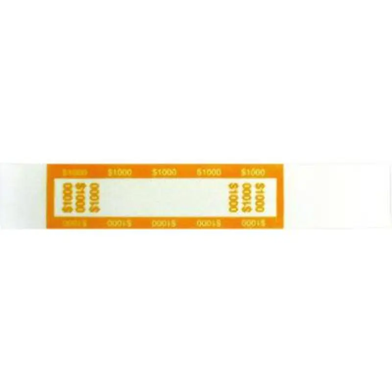 Currency Straps, $10 Bill, $1,000, Self-Adhesive, 1,000/Pack - Cash/Coin Wrappers | CONTROLTEK
