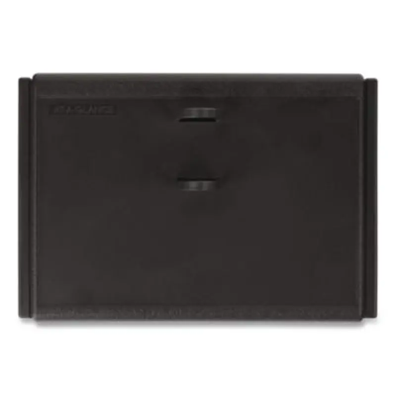 Desk Calendar Base for Loose-Leaf Refill, 2 Rings, 3" x 3.75", Black - Calendar Bases | AT-A-GLANCE