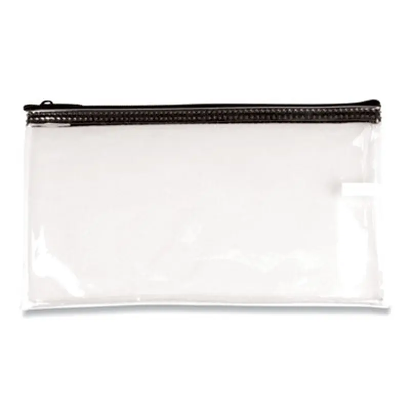Multipurpose Zipper Bags, Vinyl, 11 x 6, Clear - Cash Bags | CONTROLTEK