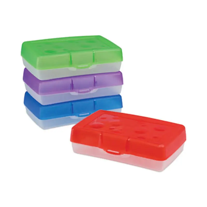 Pencil Box, 8.38 x 5.63 x 2.5, Randomly Assorted Colors - General Purpose Storage Bins | Storex
