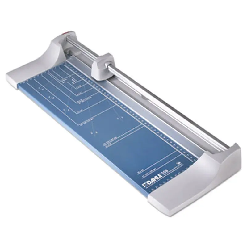 Rolling/Rotary Paper Trimmer/Cutter, 7 Sheets, 18" Cut Length, Metal Base, 8.25 x 22.88 - Paper Cutters & Trimmer Boards | Dahle