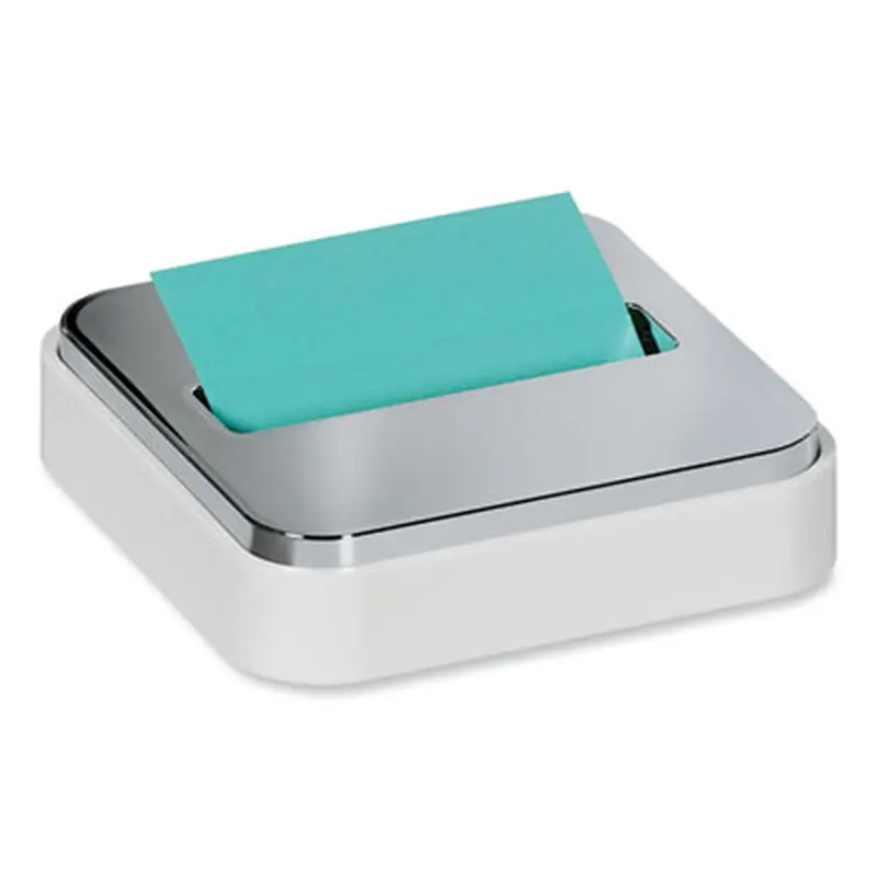 Steel Top Dispenser, For 3 x 3 Pads, White/Steel - Sticky Note Dispensers | Post-it Pop-up Notes Super Sticky