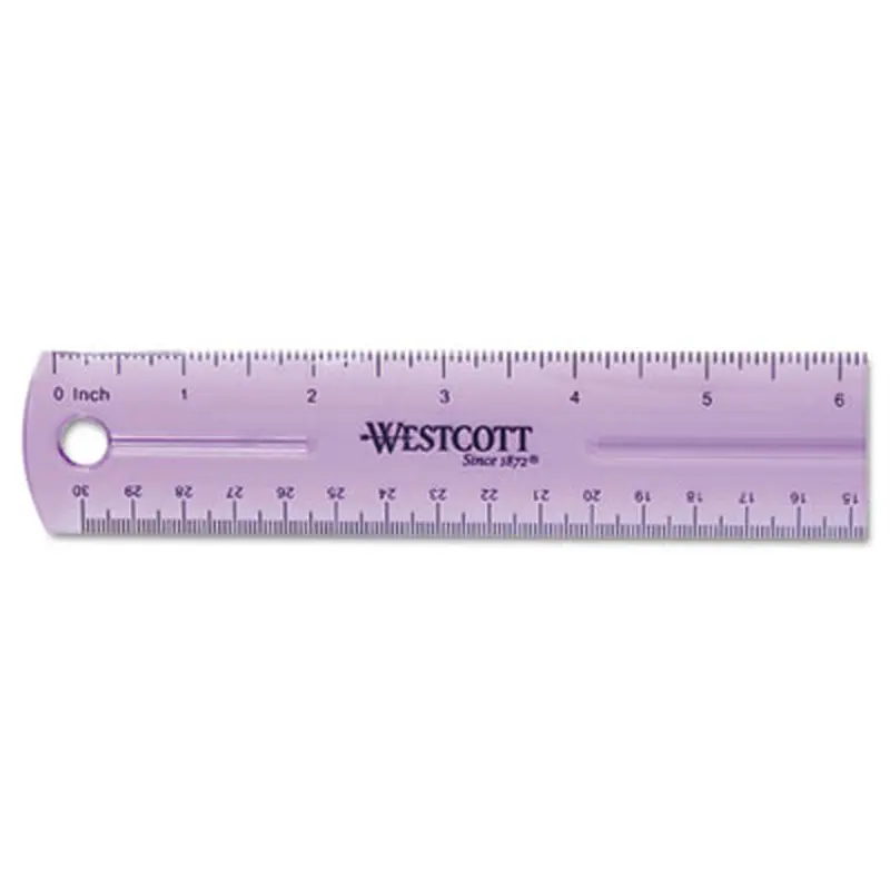 12" Jewel Colored Ruler, Standard/Metric, Plastic - Rulers | Westcott