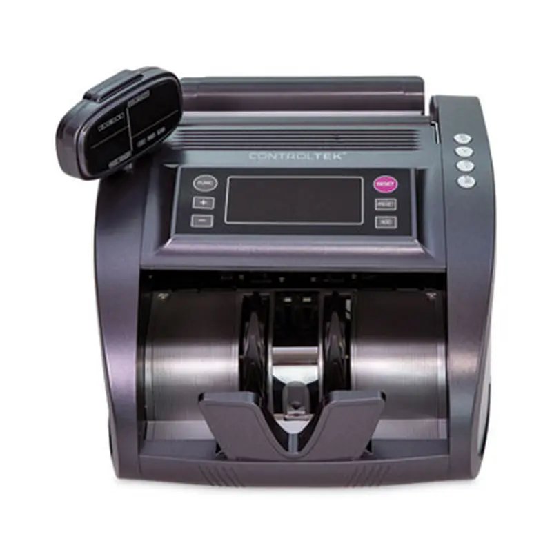 4820 Bill Counter with Counterfeit Detection, 1,200 bills/min, 11.41" x 9.45" x 8.66", Charcoal Gray - Cash/Coin Counters | CONTROLTEK