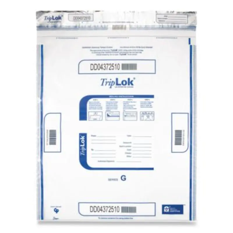 Deposit Bag, Plastic, 19 x 23, Clear, 250/Carton - Cash Bags | TripLOK