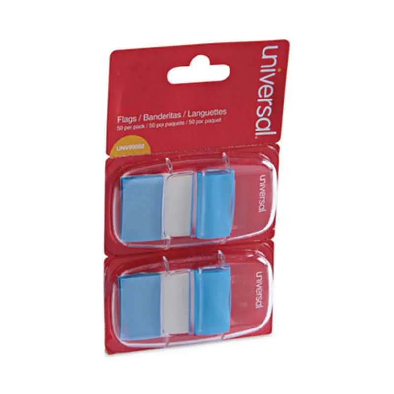 Page Flags, Blue, 50 Flags/Dispenser, 2 Dispensers/Pack - Page Flags | Universal
