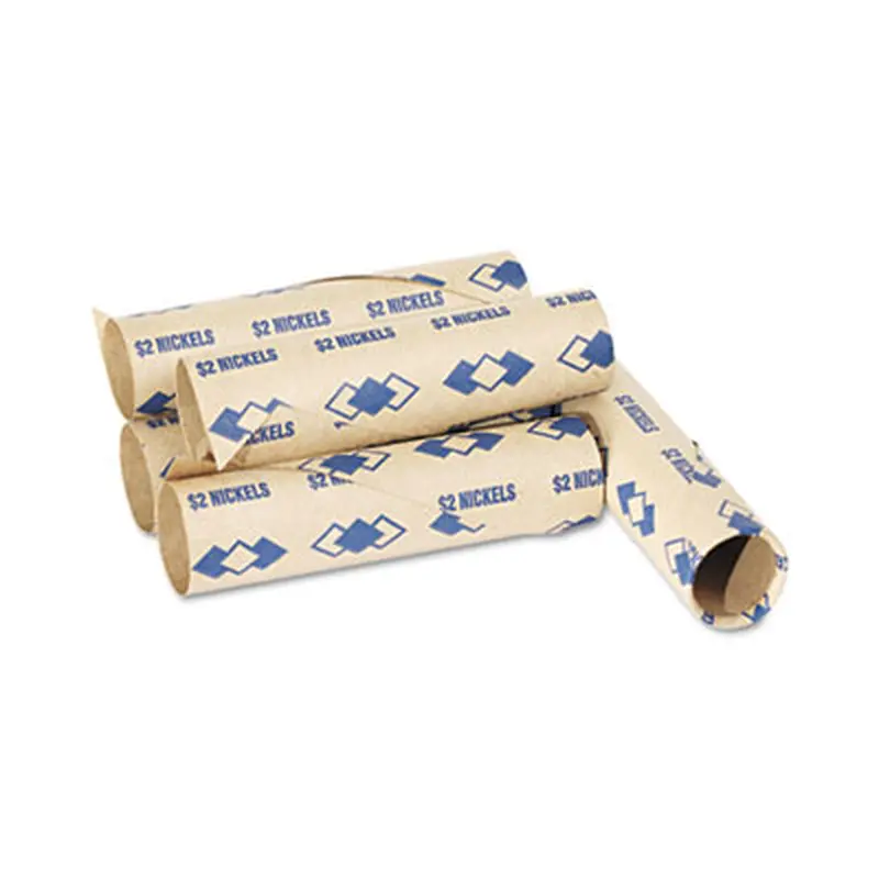 Preformed Tubular Coin Wrappers, Nickels, $2, 1,000 Wrappers/Box - Cash/Coin Wrappers | Iconex