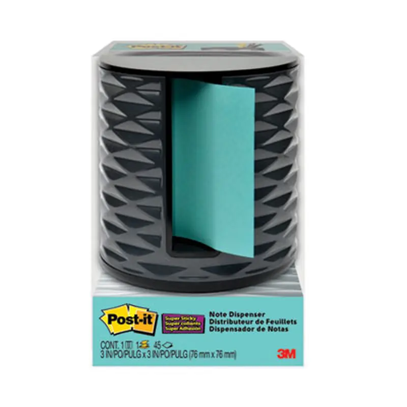 Vertical Pop-up Note Dispenser, For 3 x 3 Pads, Black - Sticky Note Dispensers | Post-it Pop-up Notes Super Sticky