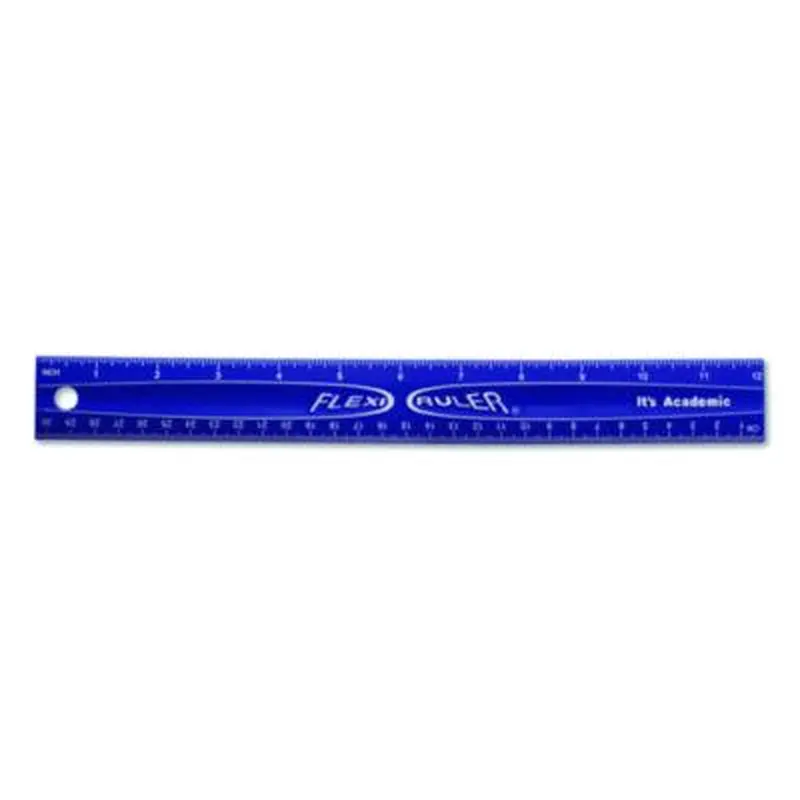 Lockermate Flexi Ruler, Standard/Metric, 12" Long, Blue - Rulers | Bostitch