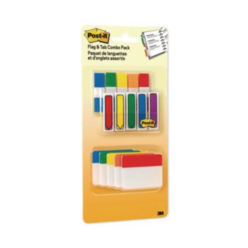 Flags and Tabs Combo Pack, Assorted Primary Colors, 230/Pack - Page Flags | Post-it