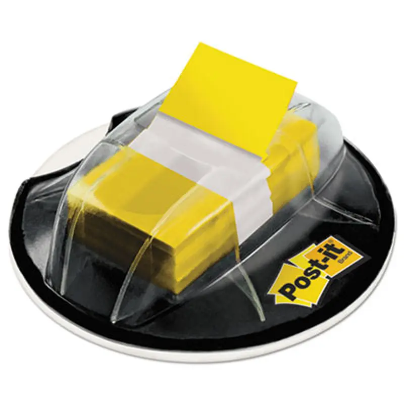 Page Flags in Desk Grip Dispenser, 1 x 1.75, Yellow, 200/Dispenser - Page Flags | Post-it Flags
