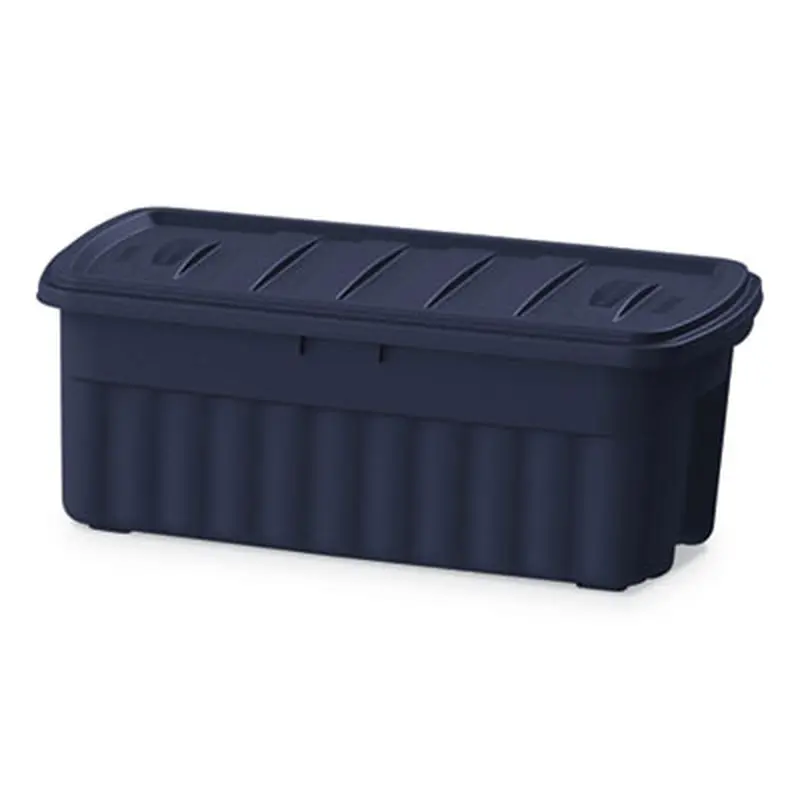Roughneck Storage Box, 50 gal, 21.2" x 43" x 17.88", Dark Indigo Metallic - General Purpose Storage Bins | Rubbermaid