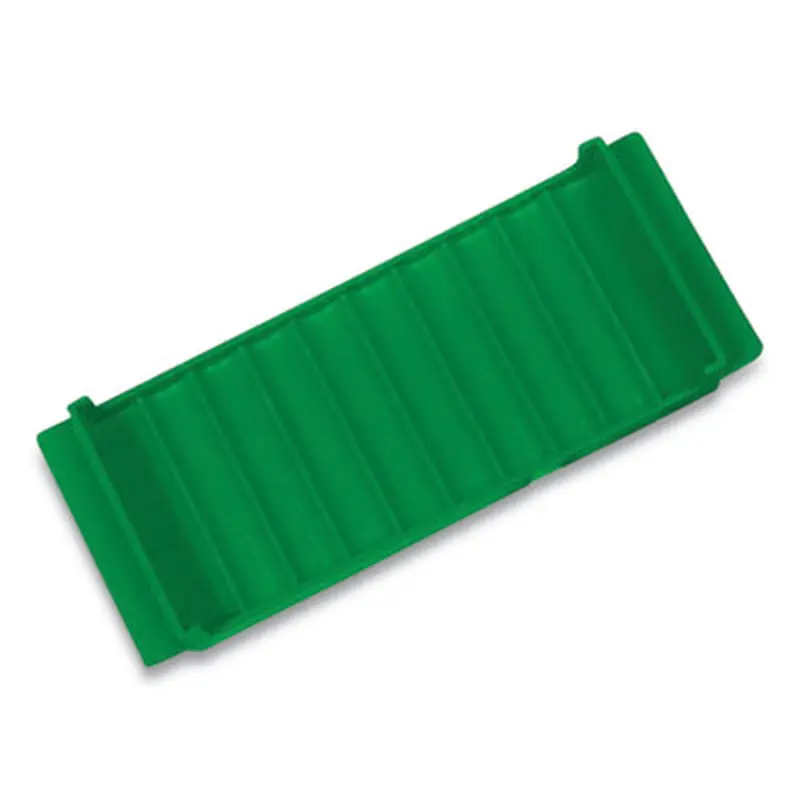 Stackable Plastic Coin Tray, Dimes, 10 Compartments, Denomination and Capacity Etched On Side, Green - Cash Drawers/Boxes/Trays | CONTROLTEK