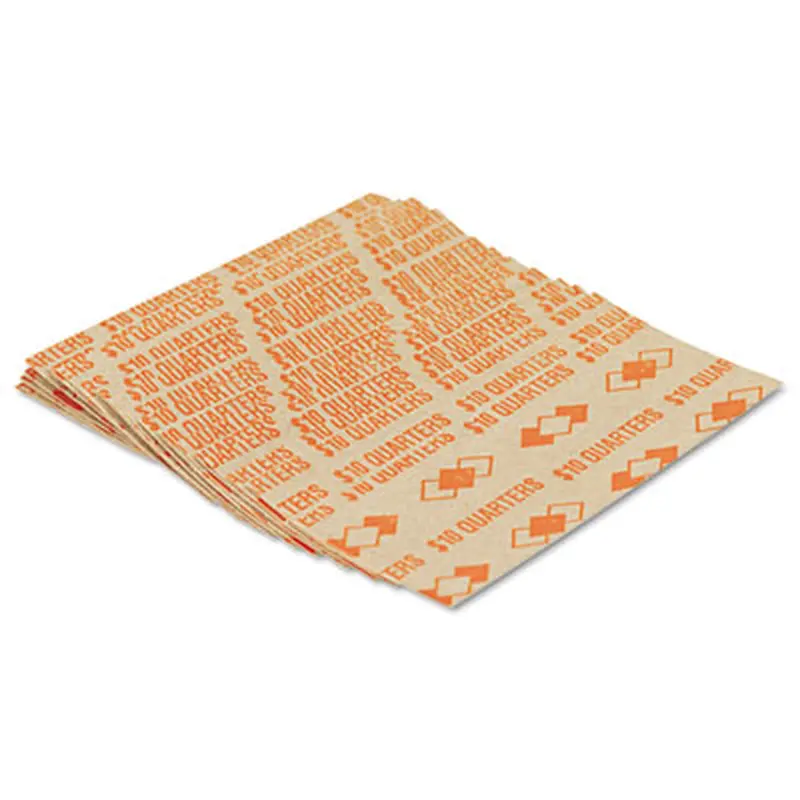 Tubular Coin Wrappers, Quarters, $10, Pop-Open Wrappers, 1000/Pack - Cash/Coin Wrappers | Iconex