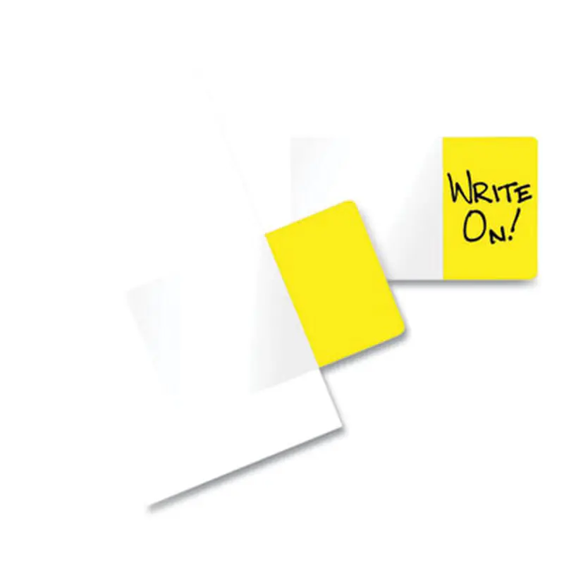 Easy-To-Read Self-Stick Index Tabs, Yellow, 50/Pack - Page Flags | Redi-Tag
