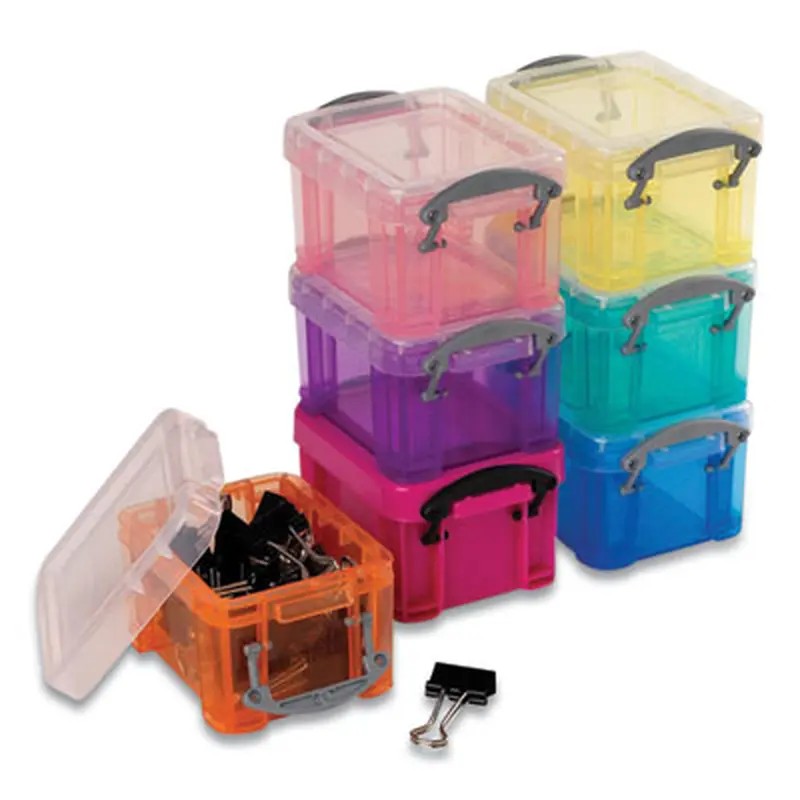 Snap-Lid Storage Bin, 3.84 oz, 1.75 x 2.25 x 1.5, Randomly Assorted Colors - Boxes & Bins | Really Useful Box