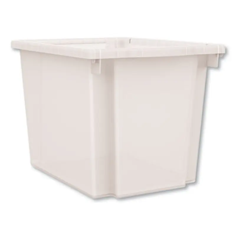 Flagship Storage Bins, 1 Section, 12.75" x 16" x 12", Translucent White - Boxes & Bins | HON