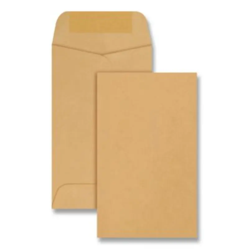 Kraft Coin and Small Parts Envelope, #3, Square Flap, Gummed Closure, 2.5 x 4.25, Brown Kraft, 500/Box - Coin & Key Envelopes | Quality Park